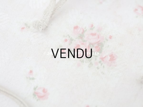 画像12: 【セール対象外】1900年代 カルトナージュラック コワフーズ 鏡台 ピンクの薔薇模様 子供用の玩具  (12)