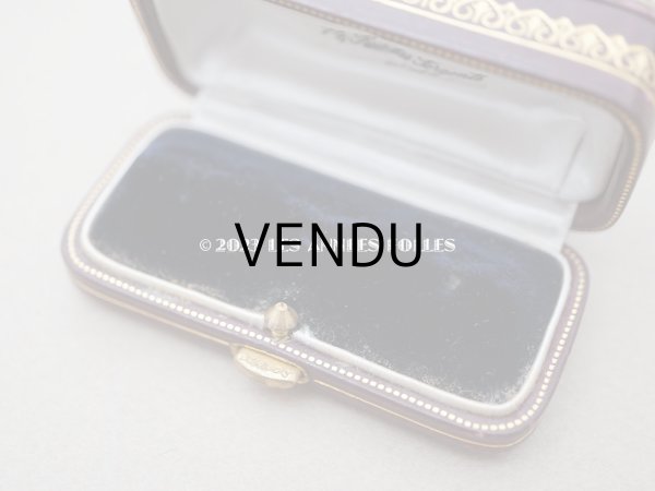 画像9: 19世紀末 アンティーク 本革製 金彩入り ジュエリーボックス　ボルドー  (9)