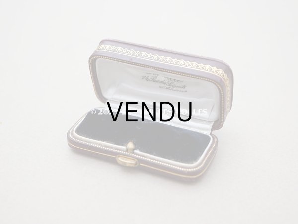 画像8: 19世紀末 アンティーク 本革製 金彩入り ジュエリーボックス　ボルドー  (8)