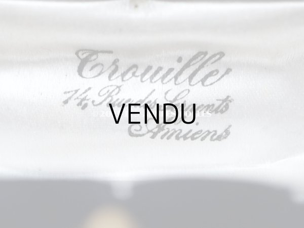 画像10: 19世紀末 アンティーク 本革製 金彩入り ジュエリーボックス　ボルドー  (10)