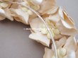 画像8: アンティーク 薔薇の布花のティアラ 花冠  アイボリー　シルクサテン (8)