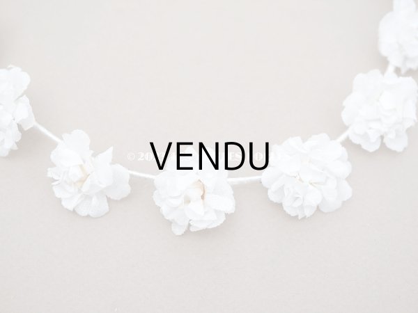 画像13: アンティーク 薔薇の布花のティアラ 花冠 初聖体 (13)