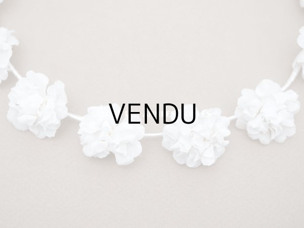 画像14: アンティーク 薔薇の布花のティアラ 花冠 初聖体 (14)