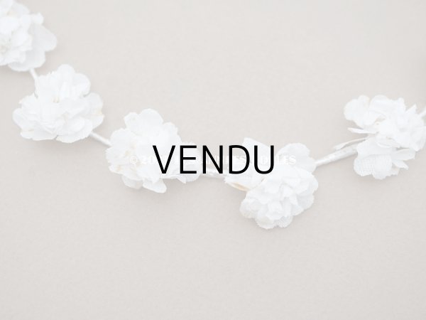 画像7: アンティーク 薔薇の布花のティアラ 花冠 初聖体 (7)