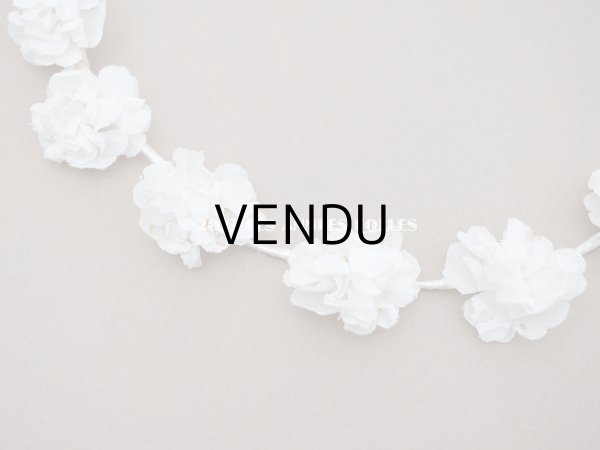 画像8: アンティーク 薔薇の布花のティアラ 花冠 初聖体 (8)