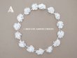 画像2: アンティーク 薔薇の布花のティアラ 花冠 初聖体 (2)