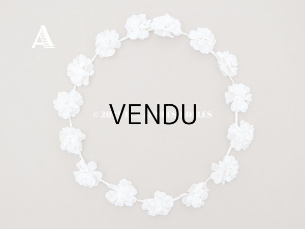 画像2: アンティーク 薔薇の布花のティアラ 花冠 初聖体 (2)
