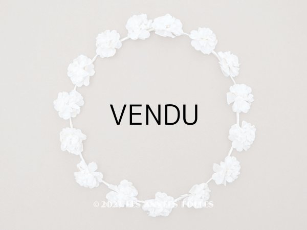 画像1: アンティーク 薔薇の布花のティアラ 花冠 初聖体 (1)