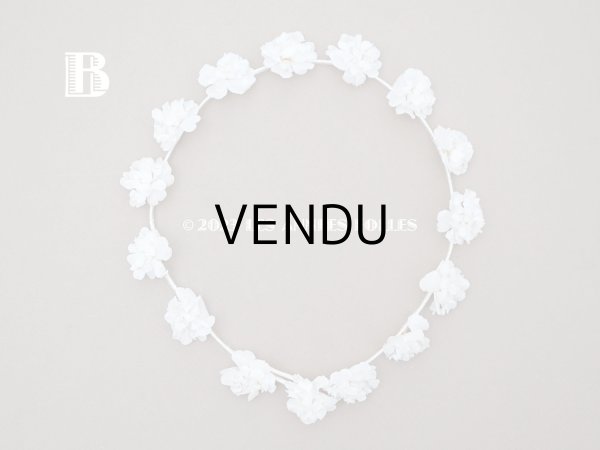 画像9: アンティーク 薔薇の布花のティアラ 花冠 初聖体 (9)