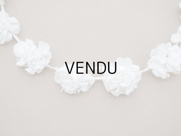 画像5: アンティーク 薔薇の布花のティアラ 花冠 初聖体 (5)