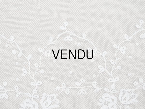 画像6: アンティーク 花の刺繍入り 幅広レース アイボリー　43cm 幅28cm (6)