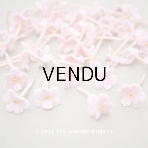 画像: アンティーク 布花材料  ベルベットの花びらのセット 51ピースのセット ピンク　17mm