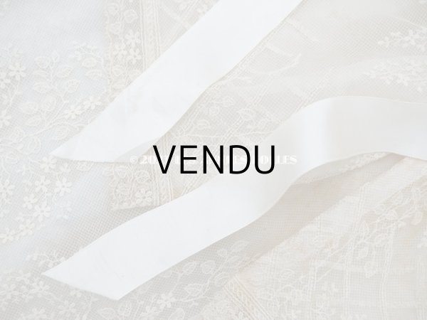 画像6: 1900年代 アンティーク 小さな女の子用 レース＆シルク製ケープ　着丈56cm (6)