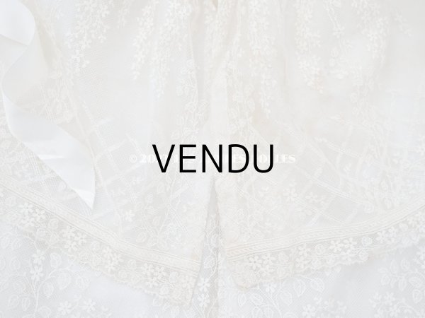 画像11: 1900年代 アンティーク 小さな女の子用 レース＆シルク製ケープ　着丈56cm (11)