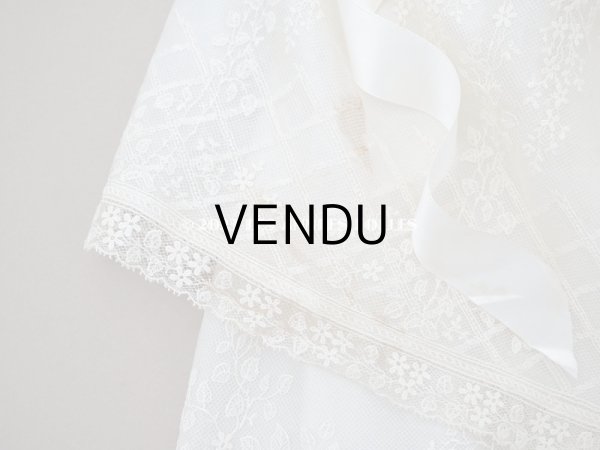 画像12: 1900年代 アンティーク 小さな女の子用 レース＆シルク製ケープ　着丈56cm (12)