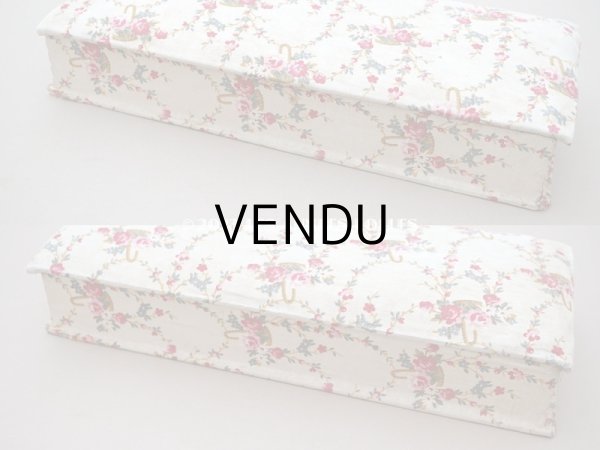 画像6: 1900年代 アンティーク 薔薇の花かご＆薔薇のガーランド　カルトナージュボックス (6)