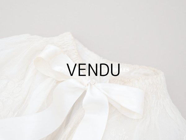 画像4: 1900年代 アンティーク 小さな女の子用 レース＆シルク製ケープ　着丈56cm (4)