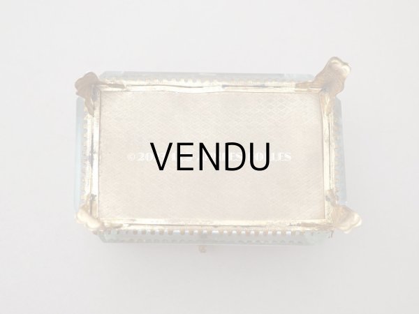 画像12: 19世紀 アンティーク 大きなジュエリーボックス ボルドーのシルク製クッション (12)