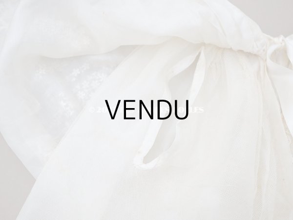 画像15: 1900年代 アンティーク 小さな女の子用 レース＆シルク製ケープ　着丈56cm (15)