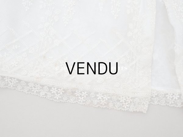 画像13: 1900年代 アンティーク 小さな女の子用 レース＆シルク製ケープ　着丈56cm (13)