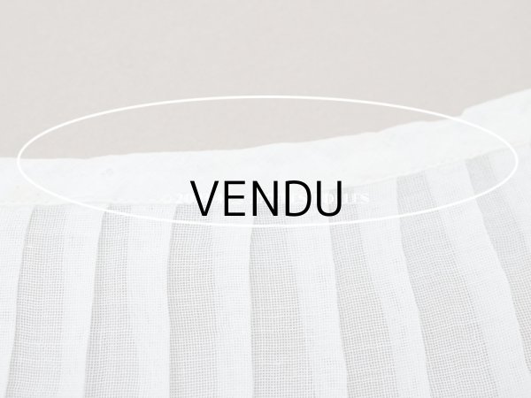 画像3: アンティーク プリーツリボン コットンオーガンジー オフホワイト 34cm 6.7cm幅   (3)