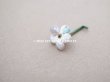 画像4: アンティーク 布花材料  ベルベットの花びらのセット 30ピースのセット ライトグレイ　15mm (4)