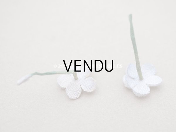 画像3: アンティーク 布花材料  ベルベットの花びらのセット 30ピースのセット ライトグレイ　15mm (3)