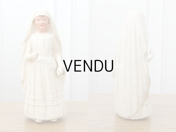 画像2: アンティーク 初聖体の少女 セルロイド製 人形 大きなサイズ (2)