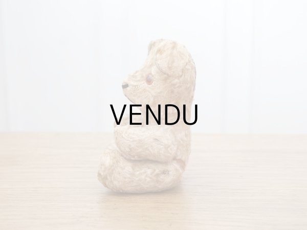 画像5: アンティーク 水色の耳 とても小さなピンクのベア グラスアイ  (5)