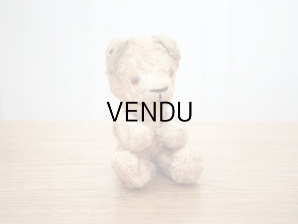 画像3: アンティーク 水色の耳 とても小さなピンクのベア グラスアイ  (3)