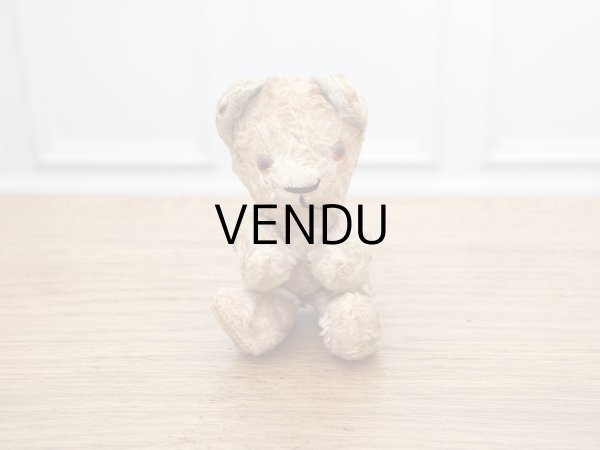 画像4: アンティーク 水色の耳 とても小さなピンクのベア グラスアイ  (4)