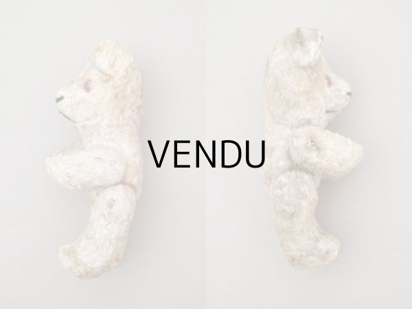 画像7: アンティーク 水色の耳 とても小さなピンクのベア グラスアイ  (7)