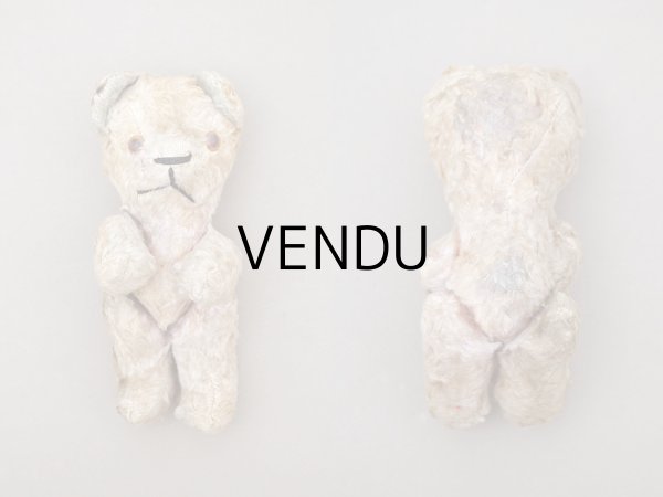 画像6: アンティーク 水色の耳 とても小さなピンクのベア グラスアイ  (6)