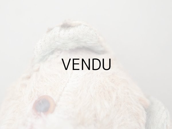 画像12: アンティーク 水色の耳 とても小さなピンクのベア グラスアイ  (12)