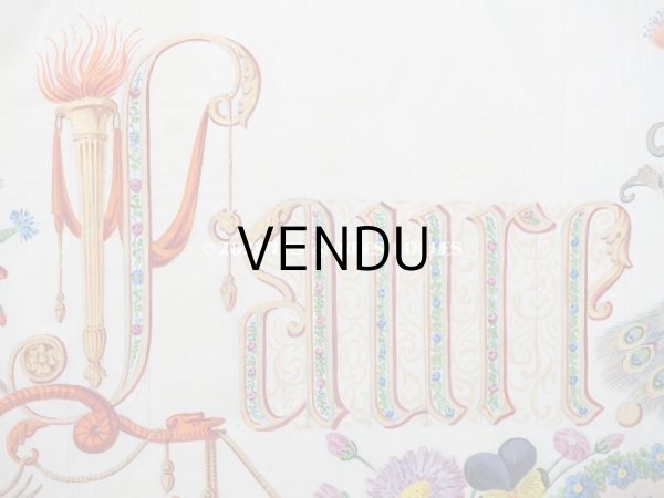 画像9: 19世紀 新品同様 アンティーク 箱入り　シルク製 ハンキーケース ハンドペイント ハンカチ用ポシェット  (9)