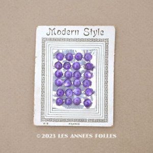 画像: 1920年 アンティーク マザーオブパール製 極小 ボタン 5mm 24ピース シェルボタン 青紫