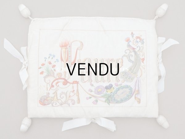 画像8: 19世紀 新品同様 アンティーク 箱入り　シルク製 ハンキーケース ハンドペイント ハンカチ用ポシェット  (8)