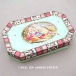 画像: ＊蚤の市＊19世紀 アンティーク お菓子箱 チョコレートボックス　ピンクの薔薇模様
