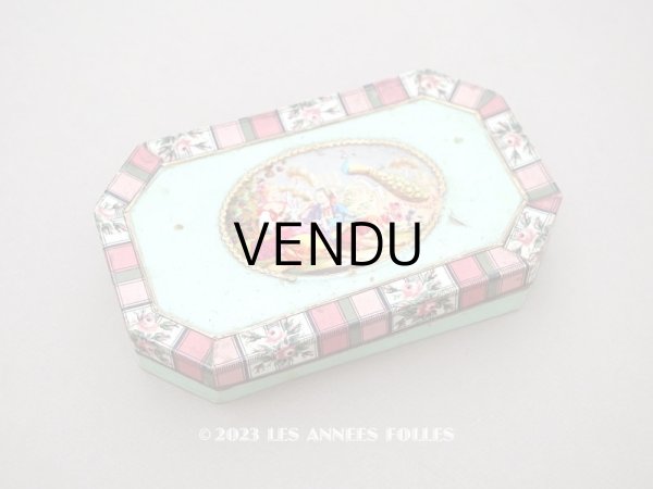 画像1: 19世紀 アンティーク お菓子箱 チョコレートボックス　ピンクの薔薇模様 (1)