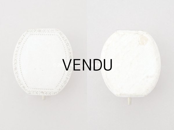 画像3: アンティーク リング用 ジュエリーボックス　金彩入り オフホワイト　リングボックス (3)