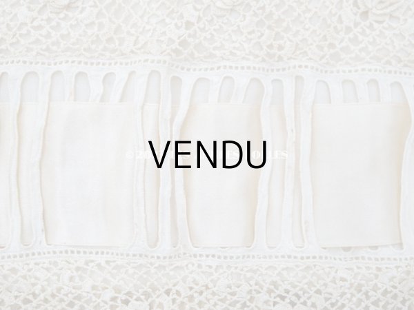 画像5: アンティーク ベビー用 ベッドカバー パウダーピンク＆エクリュ  54.5×77.5cm (5)