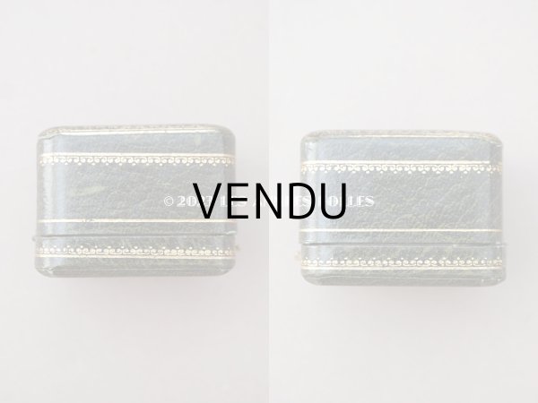 画像8: アンティーク リング用 ジュエリーボックス　金彩入り グリーン リングボックス (8)