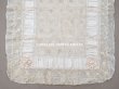 画像3: アンティーク ベビー用 ベッドカバー パウダーピンク＆エクリュ  54.5×77.5cm (3)
