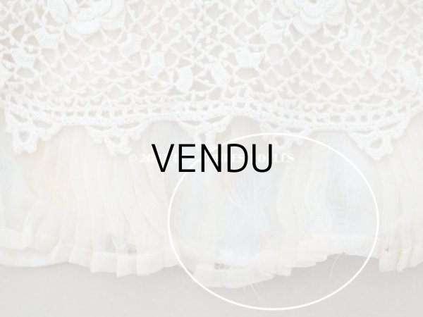 画像9: アンティーク ベビー用 ベッドカバー パウダーピンク＆エクリュ  54.5×77.5cm (9)