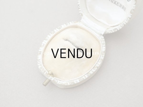 画像7: アンティーク リング用 ジュエリーボックス　金彩入り オフホワイト　リングボックス (7)