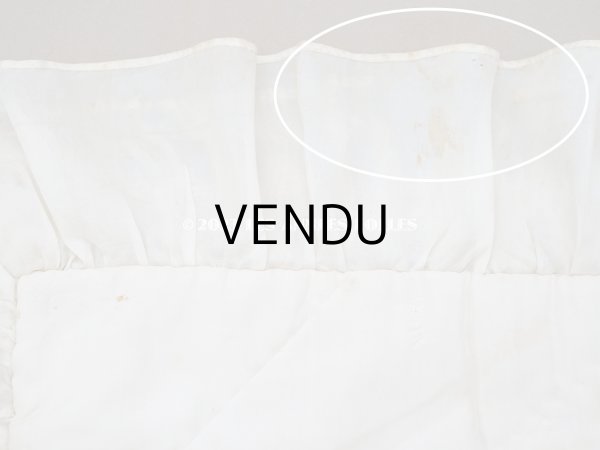 画像13: アンティーク ベビー用 ベッドカバー パウダーピンク＆エクリュ  54.5×77.5cm (13)