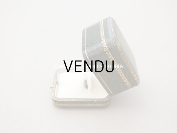 画像3: アンティーク リング用 ジュエリーボックス　金彩入り グリーン リングボックス (3)