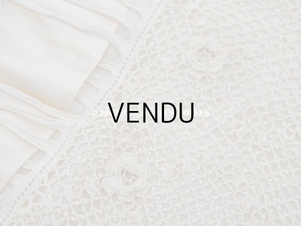 画像6: アンティーク ベビー用 ベッドカバー パウダーピンク＆エクリュ  54.5×77.5cm (6)