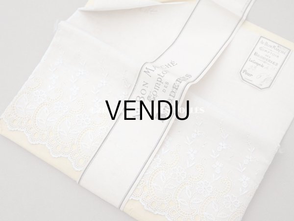 画像6: 未使用 アンティーク ボンマルシェ 台紙付き 幅広カットワークレース 4.15m 幅22cm COMPTOIR DES BRODERIES - AU BON MARCHE - (6)