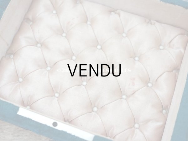 画像8: 19世紀末 アンティーク 裁縫箱　パウダーピンクのシルククッション＆ブルーグリーンのベルベット (8)